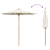 Parasol Grădină Alb Crem 240x260 cm Bambus GartenMobel Dekor