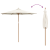 Parasol de grădină crem alb 270x260 cm bambus GartenMobel Dekor