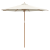 Parasol de grădină crem alb 270x260 cm bambus GartenMobel Dekor