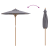 Parasol de Grădină Gri Închis 180x230 cm Bambus GartenMobel Dekor