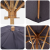 Parasol gri închis 240x260 cm din bambus GartenMobel Dekor