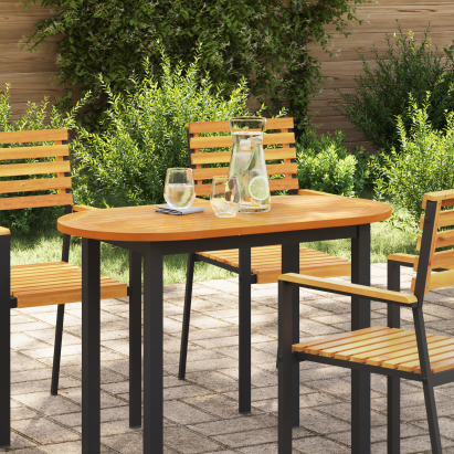 Blat de masă 100x50x2.2 cm Oval din lemn masiv de acacia GartenMobel Dekor
