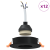 Spotlight-uri încastrate 12 buc Round GU10 Negru Ø91 mm GartenMobel Dekor