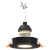Spoturi încastrate 24 pcs Rotund GU10 Negru Ø91 mm GartenMobel Dekor