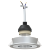 Spotlights încastrate 6 pcs Rotund GU10 Silver Ø91 mm GartenMobel Dekor