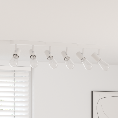 Spotlight de tavan 6 moduri reglabile alb E27 GartenMobel Dekor