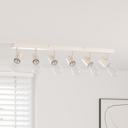 Spot de Plafon 6 Modul Reglabil Nichel Periat E27 GartenMobel Dekor