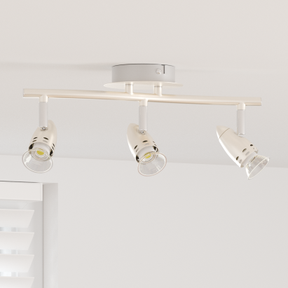 Spot de plafon cu 3 direcții ajustabile din nichel mat GU10 GartenMobel Dekor
