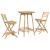 Set bar de exterior 3 piese pliabil din bambus GartenMobel Dekor