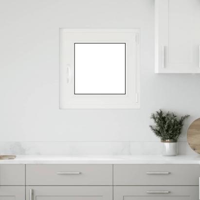 Fereastră de subsol „RISOR” 50x50 cm oscilo-batantă DIN dreapta, albă GartenMobel Dekor