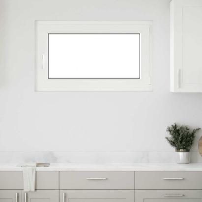 Fereastră de subsol „RISOR” 100x70 cm oscilo-batantă DIN dreapta, albă GartenMobel Dekor
