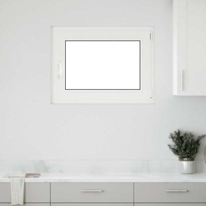 Fereastră de subsol „RISOR” 80x50 cm oscilo-batantă DIN dreapta, albă GartenMobel Dekor
