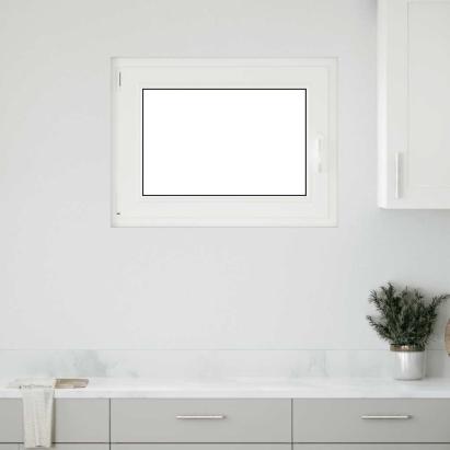 Fereastră de subsol „RISOR” 80x50 cm oscilo-batantă DIN stânga, albă GartenMobel Dekor