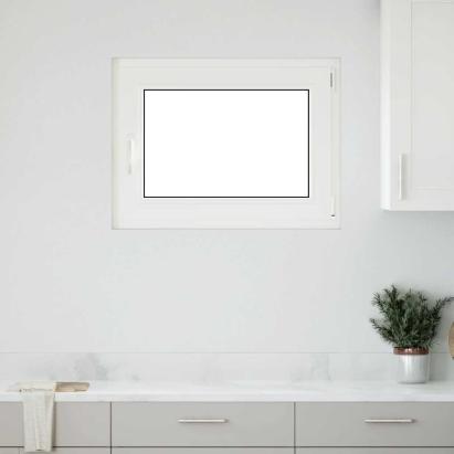 Fereastră de subsol „RISOR” 80x70 cm oscilo-batantă DIN dreapta, albă GartenMobel Dekor