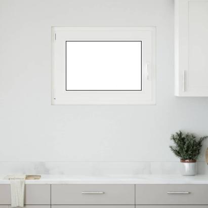 Fereastră de subsol „RISOR” 80x70 cm oscilo-batantă DIN stânga, albă GartenMobel Dekor
