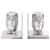 Suporturi decorative pentru cărți  2 buc Silver 7x9x11 cm Aluminiu Bufniță GartenMobel Dekor