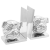 vidaxl Suporturi decorative pentru cărți 2 buc Argintiu 8x12x16,5 cm Aluminiu Câine GartenMobel Dekor