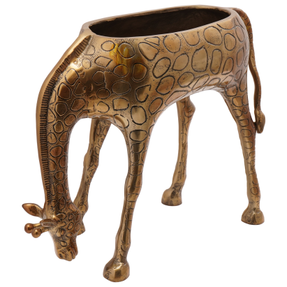 Bucket de gheață în formă de girafă din alamă - 49x22x39 cm Aluminiu GartenMobel Dekor