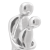 Sculptură Argintie 10x16x49 cm Aluminiu GartenMobel Dekor