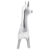 Sculptură Buldog  Argintie 22x9,5x34 cm Aluminiu GartenMobel Dekor