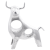 Sculptură Buldog  Argintie 22x9,5x34 cm Aluminiu GartenMobel Dekor