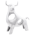 Sculptură Buldog  Argintie 22x9,5x34 cm Aluminiu GartenMobel Dekor