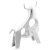 Sculptură Buldog  Argintie 22x9,5x34 cm Aluminiu GartenMobel Dekor