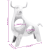 Sculptură Buldog  Argintie 22x9,5x34 cm Aluminiu GartenMobel Dekor