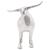 Sculptură Taur Argintie 20x17x23 cm Aluminiu GartenMobel Dekor
