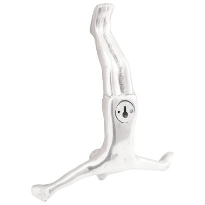 Sculptură Argintie 22x8x25 cm Aluminiu Omul căzător GartenMobel Dekor
