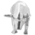 Sculptură Taur Argintiu 74x23x39 cm Aluminiu GartenMobel Dekor