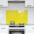 Placă de backsplash pentru bucătărie , Galben, 80x50x0,6 cm, Sticlă securizată GartenMobel Dekor