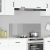 Placă backsplash bucătărie  Gri deschis 110x40x0,6 cm Sticlă temperată GartenMobel Dekor