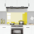 Placă de backsplash pentru bucătărie  Galben 110x60x0,6 cm din sticlă securizată GartenMobel Dekor