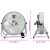 Ventilator de podea  cu roți, 3 viteze, Argintiu, Φ64 cm GartenMobel Dekor