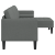 Canapea L-shaped pentru 3 persoane Gri închis 160 cm Fabricat GartenMobel Dekor