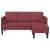 Canapea L-Shape cu 3 locuri Bordo 160 cm Textil GartenMobel Dekor