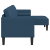 Canapea L-Form 3-Seat Albastru 160 cm Textil GartenMobel Dekor