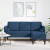 Canapea L-Form 3-Seat Albastru 160 cm Textil GartenMobel Dekor