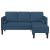 Canapea L-Form 3-Seat Albastru 160 cm Textil GartenMobel Dekor