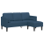 Canapea L-Form 3-Seat Albastru 160 cm Textil GartenMobel Dekor