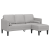 Canapea L-Shaped de 3 locuri  Gri Nor 160 cm Textil GartenMobel Dekor