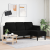 Sofa cu 3 locuri cu Chaise în formă de L Neagră 160 cm Catifea GartenMobel Dekor