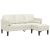 Canapea L Crem 173x131x67 cm Catifea GartenMobel Dekor