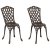Set de 2 scaune de grădină  din aluminiu bronzat GartenMobel Dekor