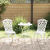 Scaune de grădină  2 buc Alb Aluminiu turnat GartenMobel Dekor