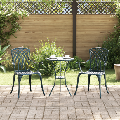 Set de 2 scaune de grădină , verzi, din fontă GartenMobel Dekor