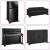 Role pentru mobilă, 4 buc., cu dispozitiv de ridicare, negre, 13,5x13,5x4,2 cm, 300 kg GartenMobel Dekor