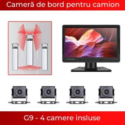 Monitor auto cu 4 camere DVR camion heavy duty Lenovo LG03 1080p toate camerele CarStore Technology