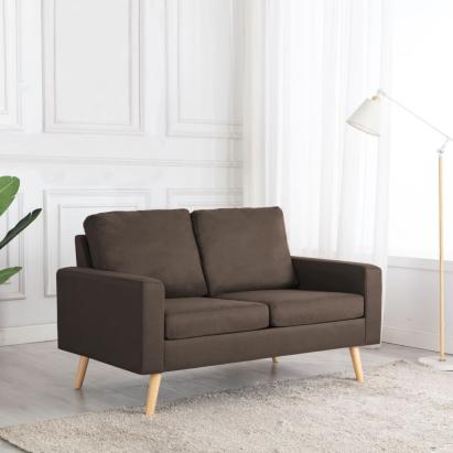 Canapea cu 2 locuri, maro, material textil GartenMobel Dekor